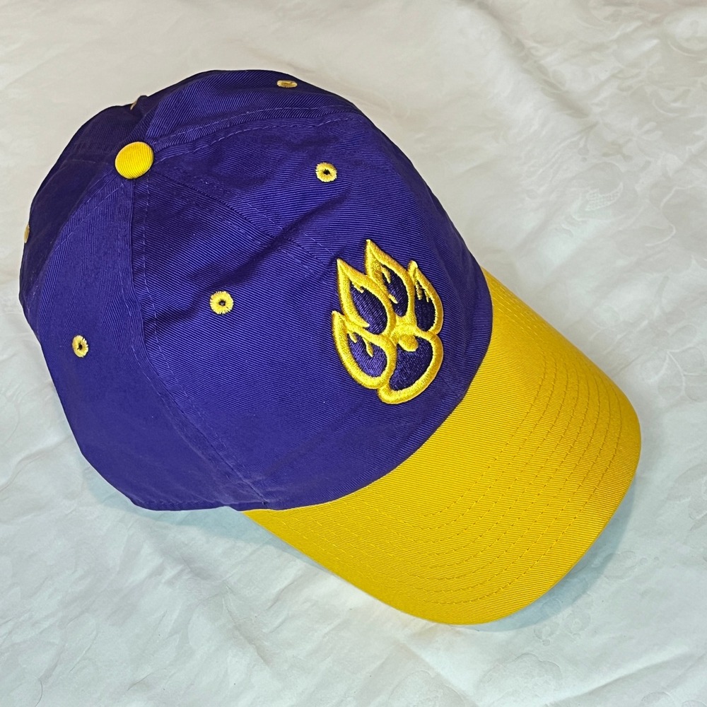 Nike LSU Champions Hat Adjustable Baseball Cap Purple Gold Paw Print Brand New